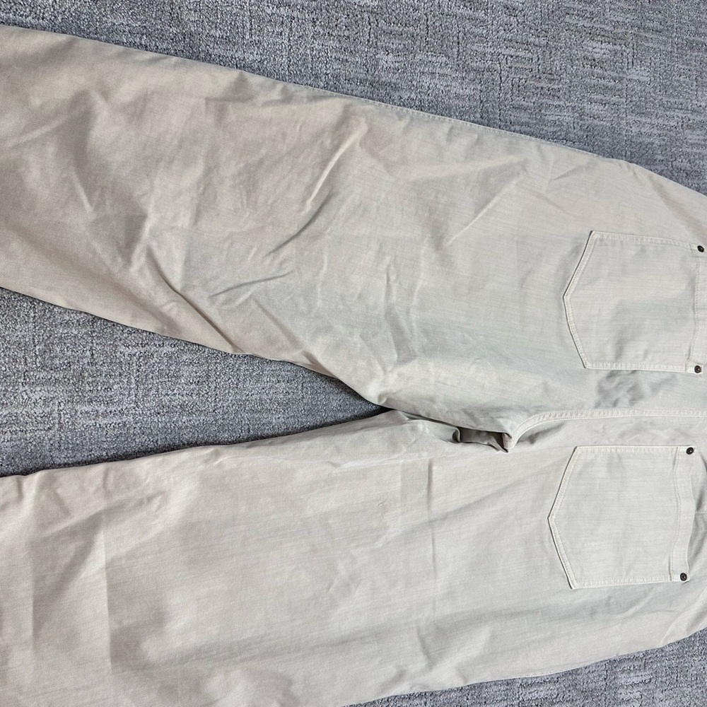 Barrel Khaki Women’s Cream Pants | Size 20 | Cotton/ Spandex - Picture 11 of 14